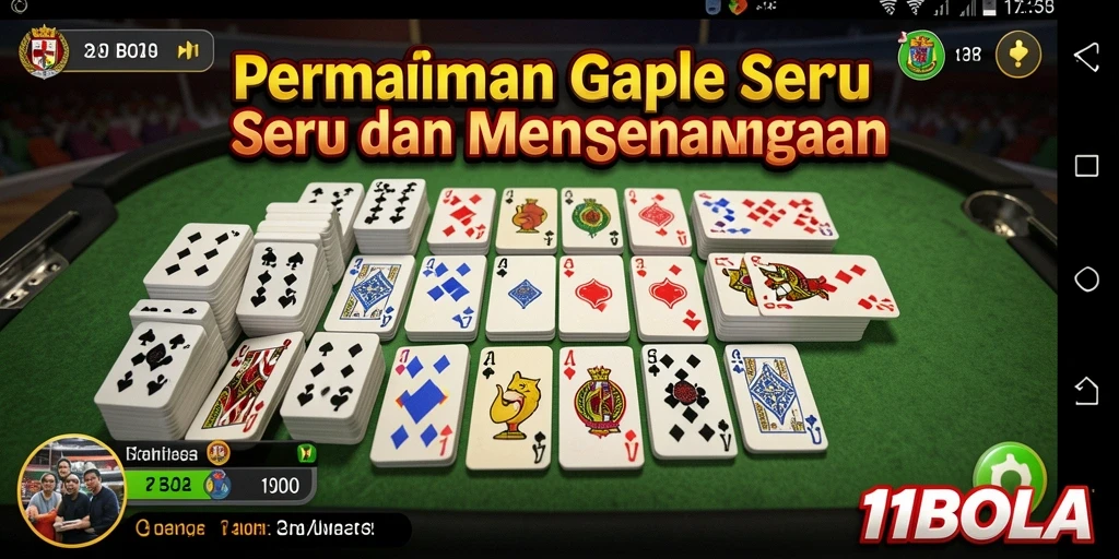 Tangkapan layar gameplay Gaple di 11BOLA yang penuh aksi.