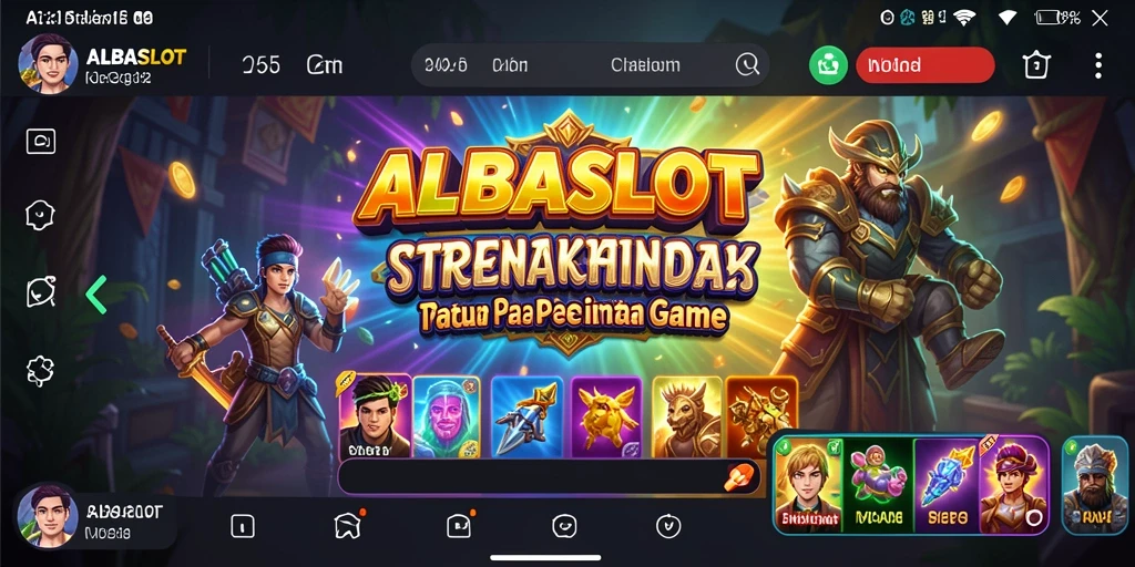 Tampilan gameplay seru ALBASLOT dengan strategi mendebarkan.