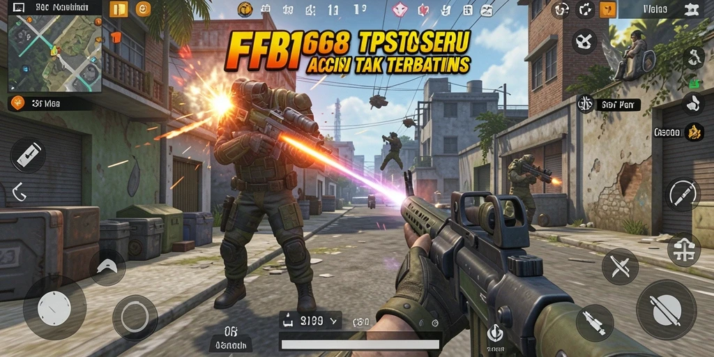 Screenshot FB168 menampilkan aksi pertempuran tunggal yang intens dan grafis berkualitas tinggi.