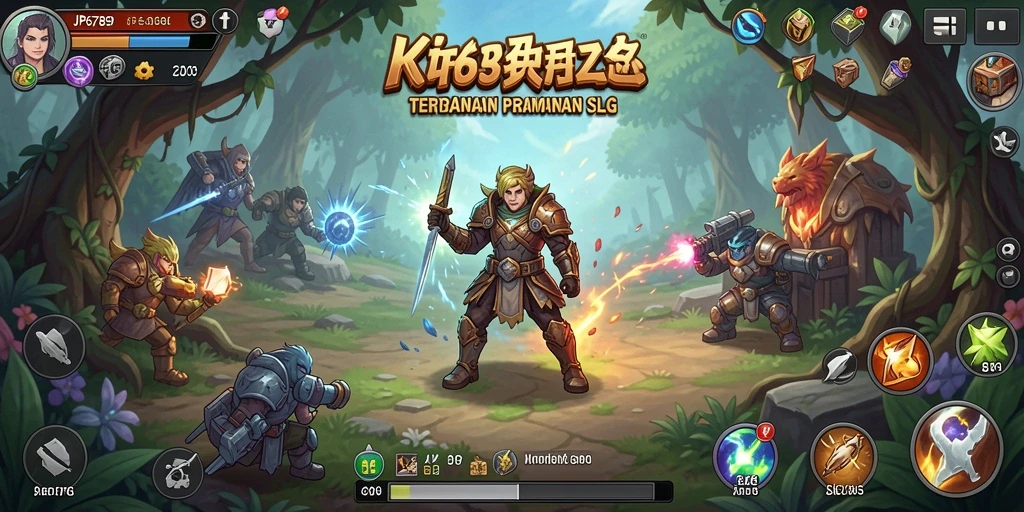 Screenshot menampilkan elemen gameplay strategis dalam JP6789.