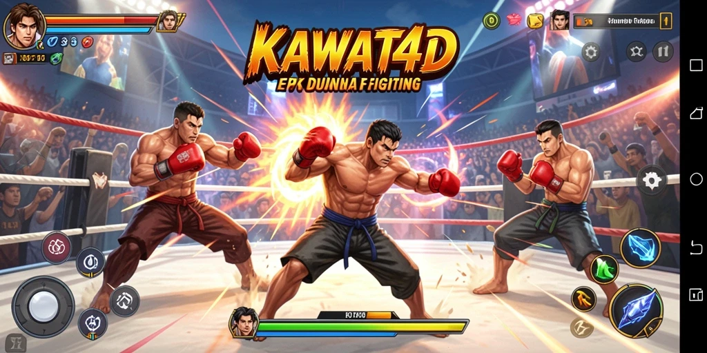 Gameplay seru KAWAT4D yang penuh aksi pertarungan.