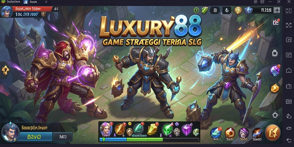 Screenshot gameplay LUXURY88 dengan aksi pertempuran yang mendebarkan.