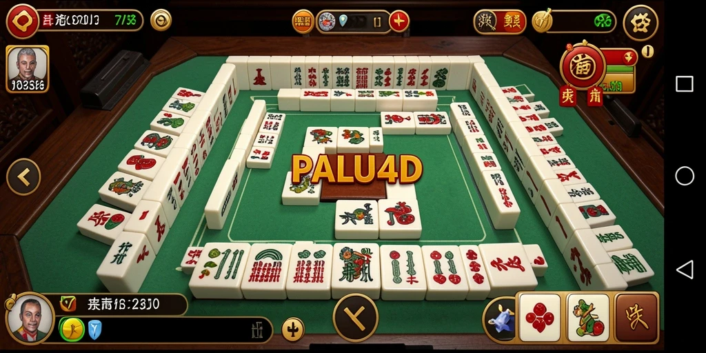 Screenshot gameplay PALU4D menampilkan aksi permainan Mahjong yang mendebarkan.