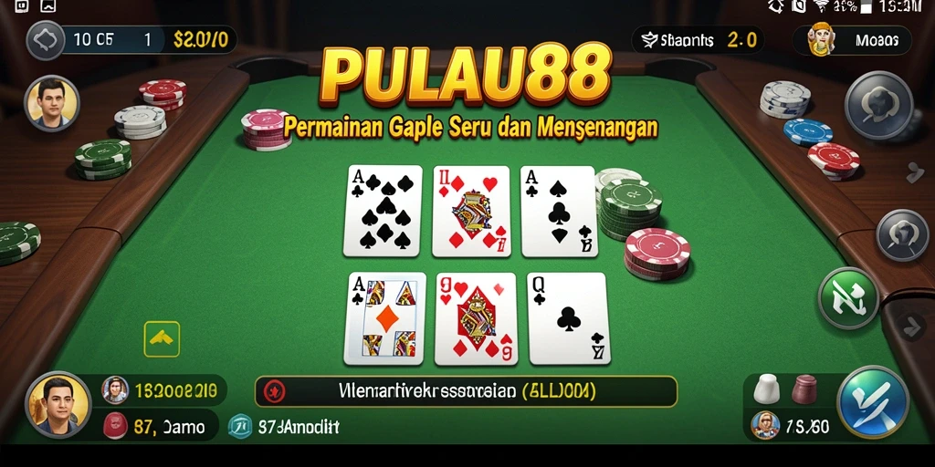 Tampilan gameplay Gaple PULAU88 yang seru dan menarik.
