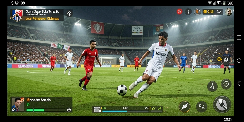 Screenshot <strong>SIAP108</strong> menampilkan pertandingan sepak bola yang seru dan menegangkan.