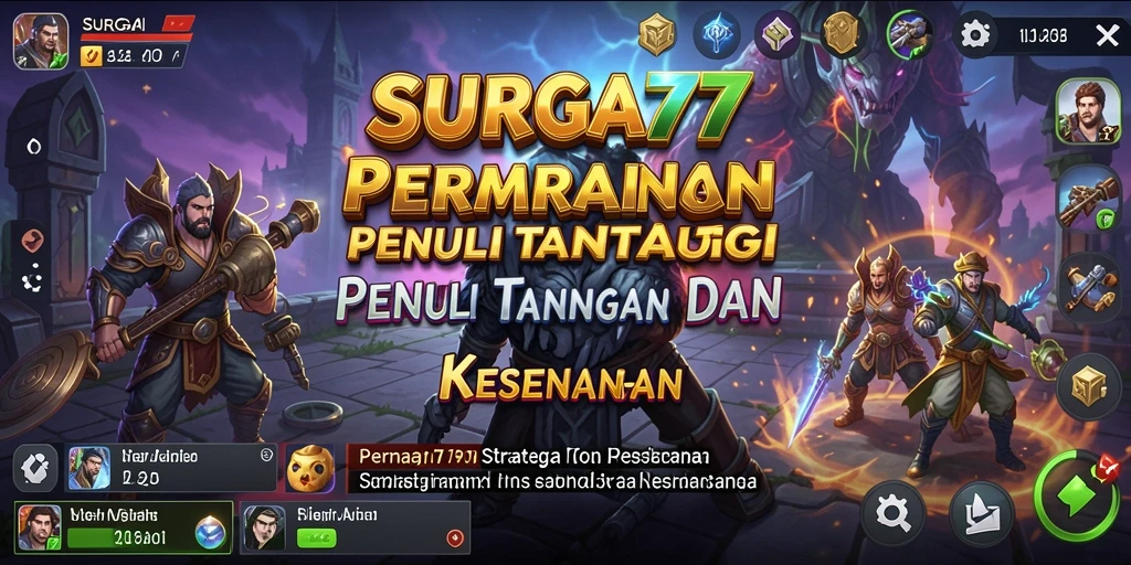 Screenshot dari gameplay SURGA77 yang menunjukkan pertempuran strategis.